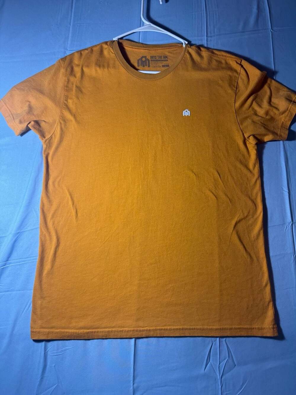 INTO THE AM Men's Basic Mustard Yellow Crew Neck T-Shirt